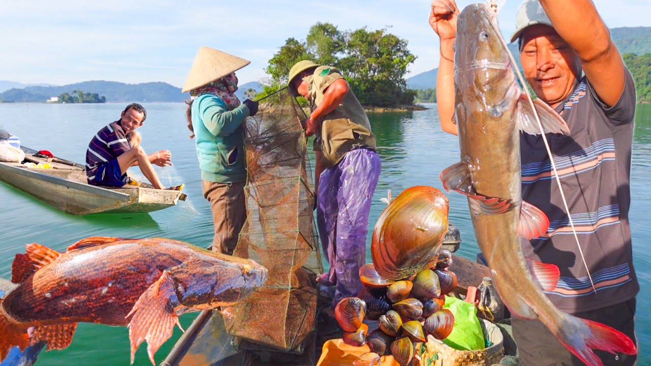Quá Đẹp Hồ Thuỷ Điện Đa Mi | Cá Lăng Nấu Chua Cá Bống Tượng Kho Tộ