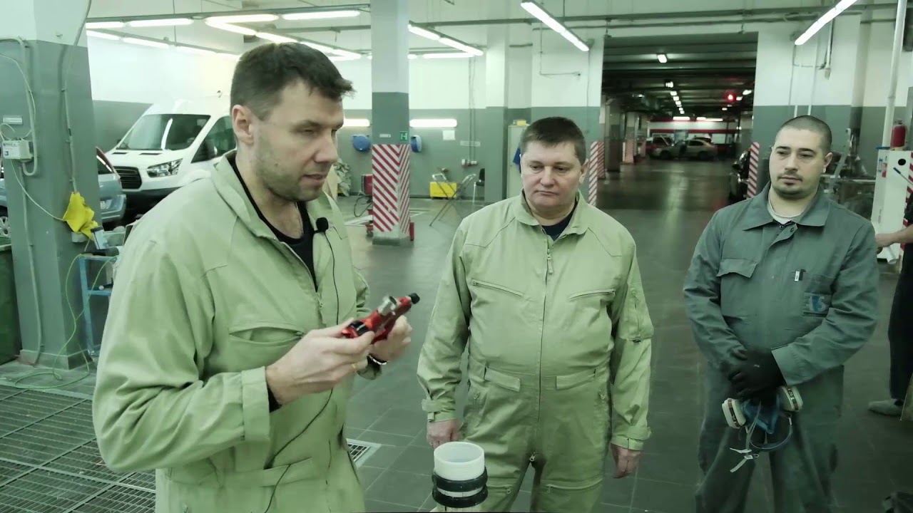 Демонстрация краскораспылителей Sagola и Devilbiss в компании  
