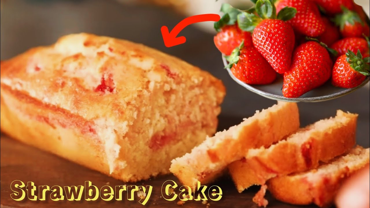 स्ट्रॉबेरी केक |Strawberry Cake | How to Make Fresh Strawberry Eggless Cake Without Oven