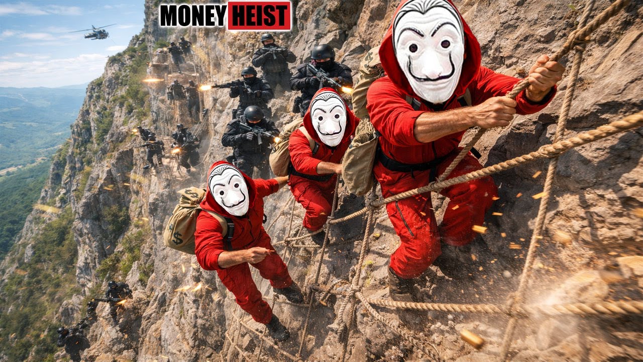 PARKOUR VS MONEY HEIST : Rooftop Parkour Escape After Police Base Heist | Epic POV
