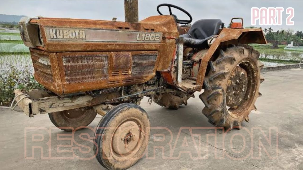 Restoration Obsolete Kubota L1802 Tractor. Restore Old Kubota L1802 Tractor Starter Engine | Part 2