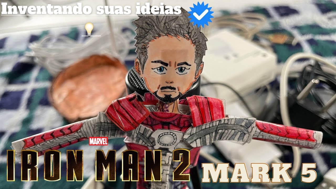 Boneco de papel do homem de ferro 2 #mark5 // inventando suas ideias 💡