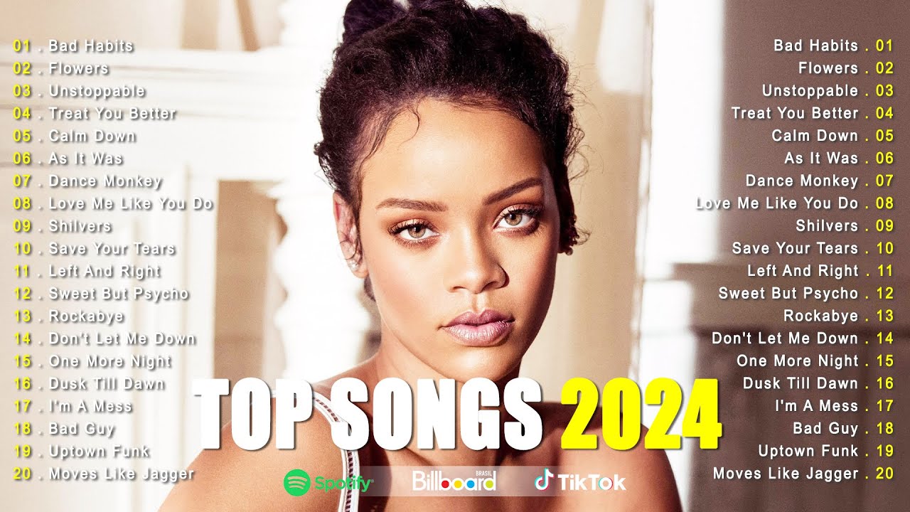 Rihanna, Ed Sheeran, Adele, Shawn Mendes, Bruno Mars - Top Hit Songs 2024 - Top Billboard Hot 100