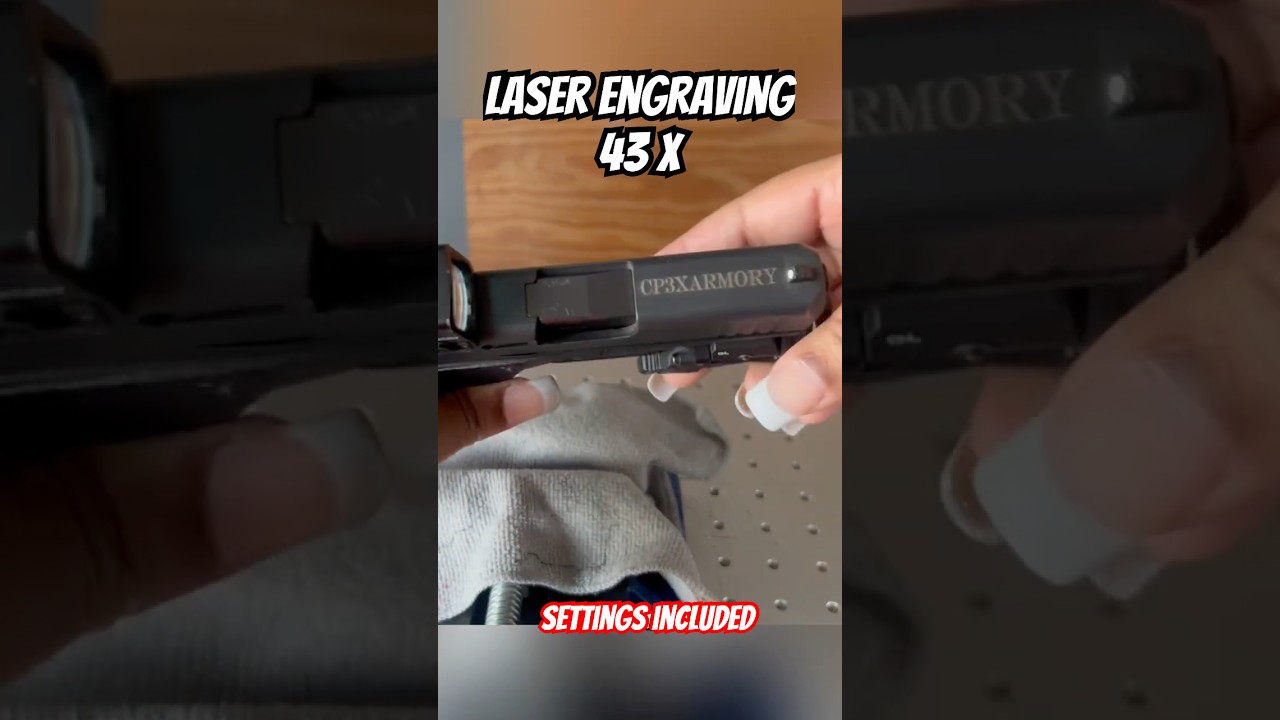 Laser Engraving Firearm - 43 X Fiber Laser Settings Included #laserengraving #omtech #howto
