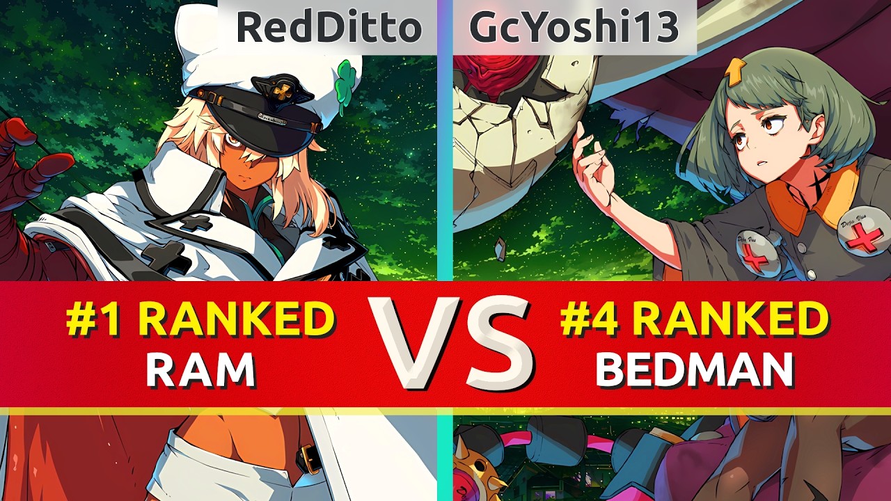 GGST ▰ RedDitto (#1 Ranked Ramlethal) vs GcYoshi13 (#4 Ranked Bedman). High Level Gameplay