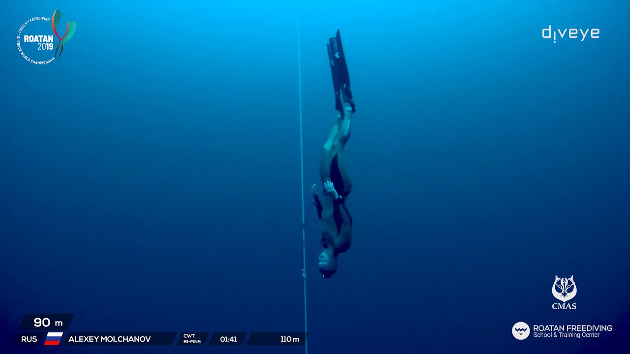 Molchanov - Day 3 Bifins - CMAS 4th Freediving Outdoor World Championship - Roatan 2019