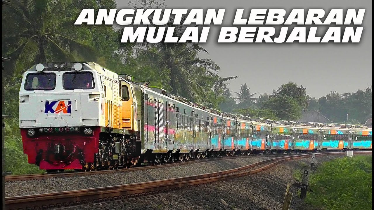 KERETA TAMBAHAN SUDAH MULAI BERJALAN, ADA GAJAYANA DAN YK-GMR TAMBAHAN MELINTAS SENTOLO PAGI HARI