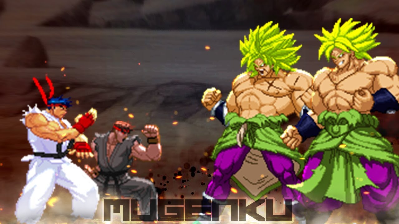 Shin Ryu & Dragon Ryu vs Broly. Street Fighter vs Dragon Ball Super MUGEN Multiverse