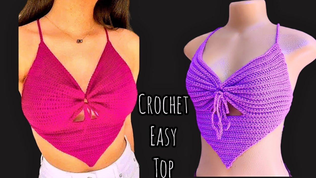 Crochet easiest Crop top - Beginner Friendly Tutorial- Pinterest inspired pattern