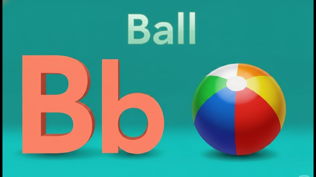 Phonics Song with Four Words – B For Ball – ABC Alphabet Songs with Sounds for Children