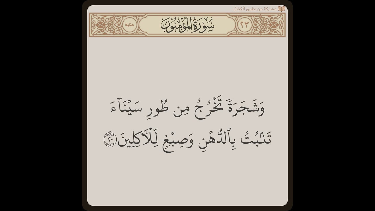سورة المؤمنون مكتوبة |  عبدالباسط – مجود