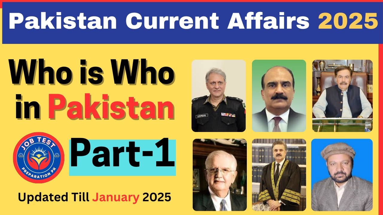 who is who in Pakistan in 2025 | current affairs of Pakistan 2025