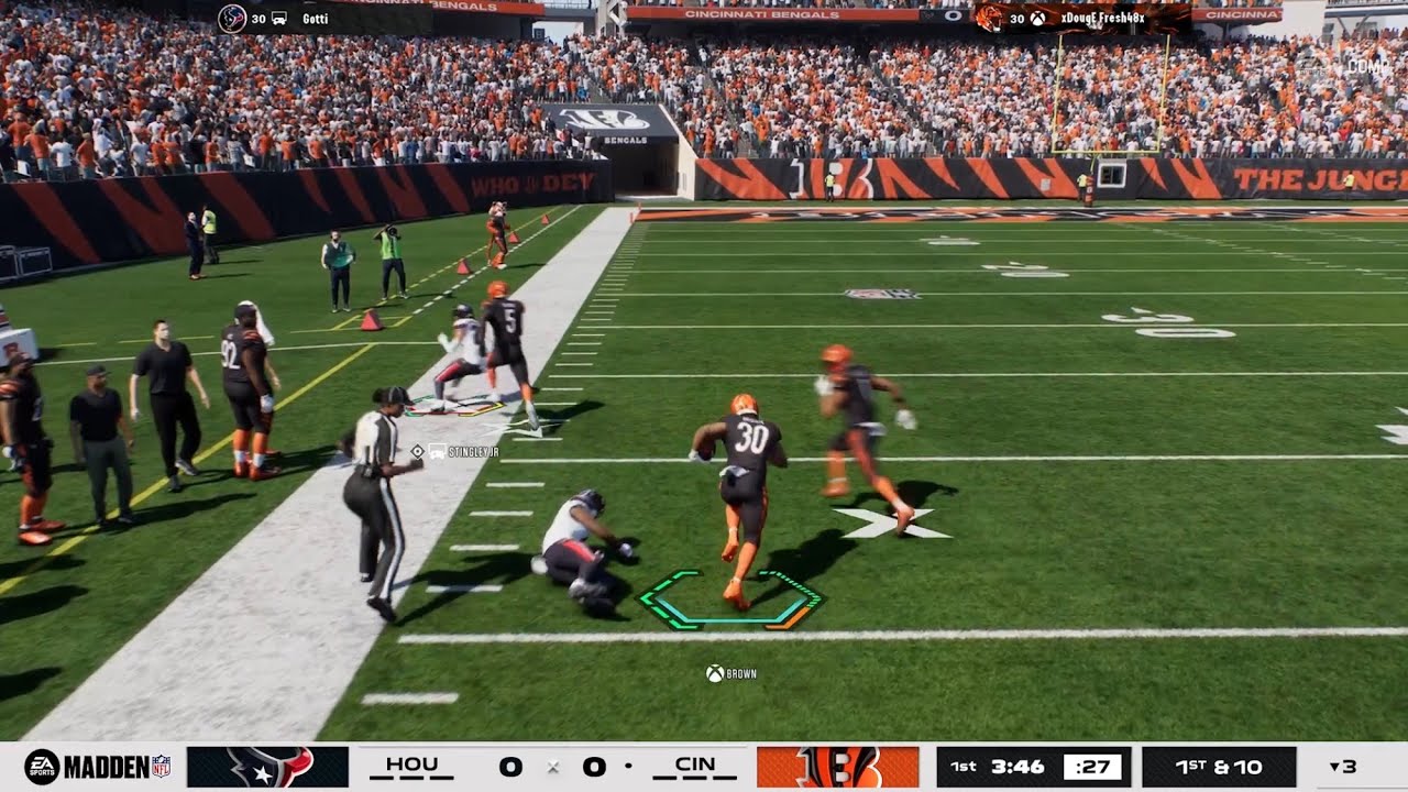 PLAY OF THE YEAR! Madden 26 Online BEAST MODE CHASE BROWN LONG TOUCHDOWN RUN! Bengals Texans