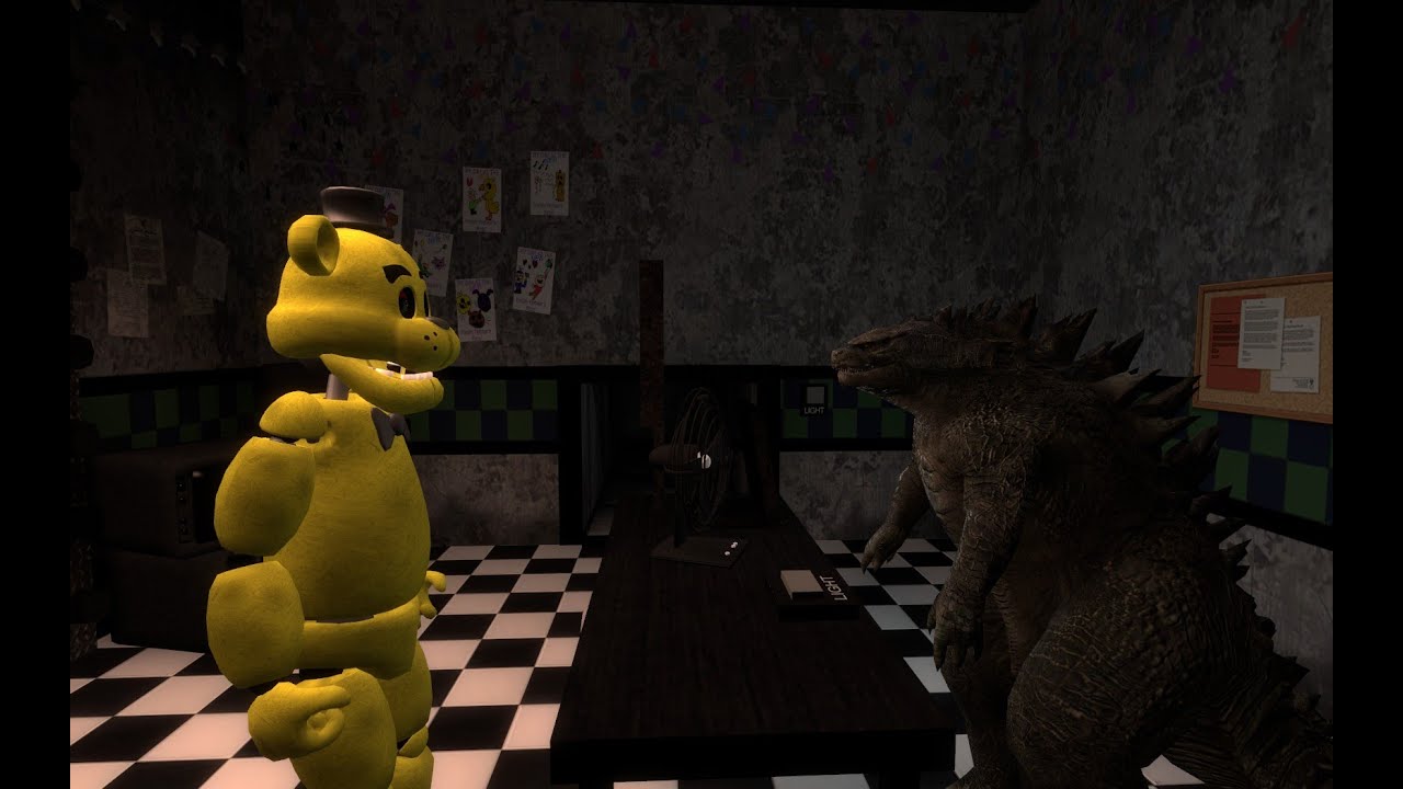Stupid Contests 1: Yelling Contest Golden freddy vs Godzilla