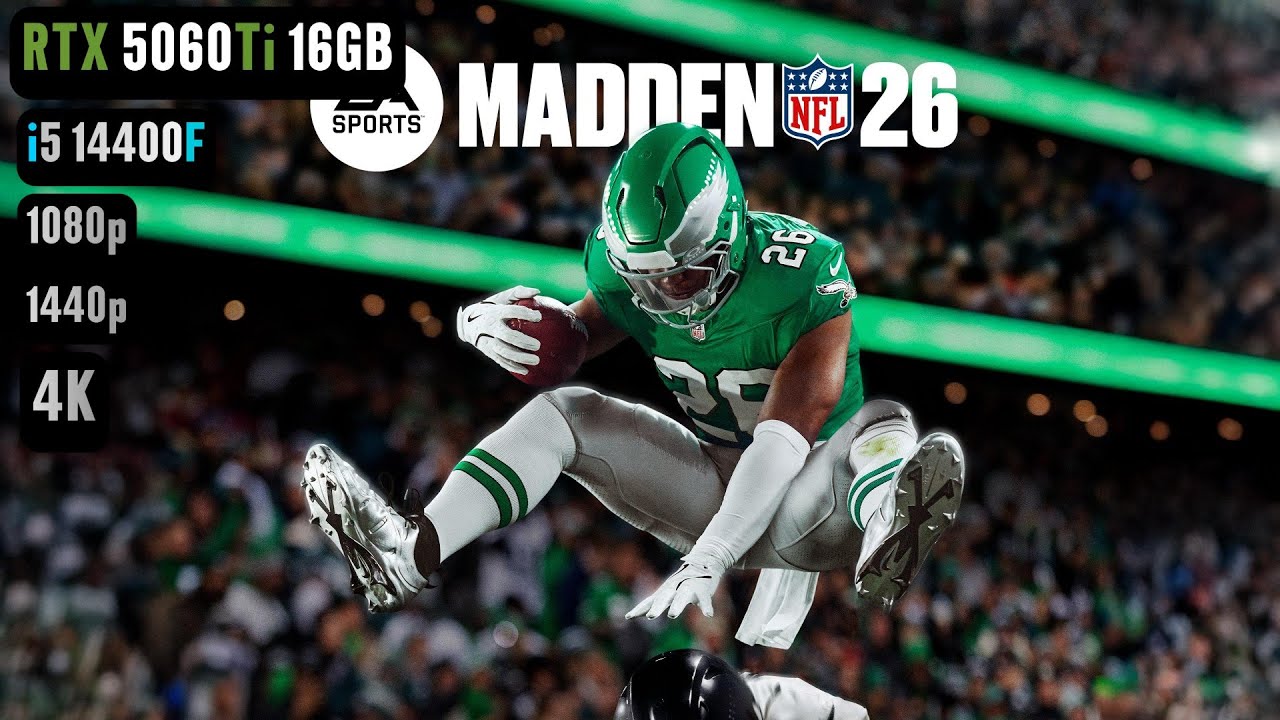 Madden NFL 26 с RTX 5060 Ti и процессором i5 14400F | Тест производительности Madden NFL 26 RTX 5...