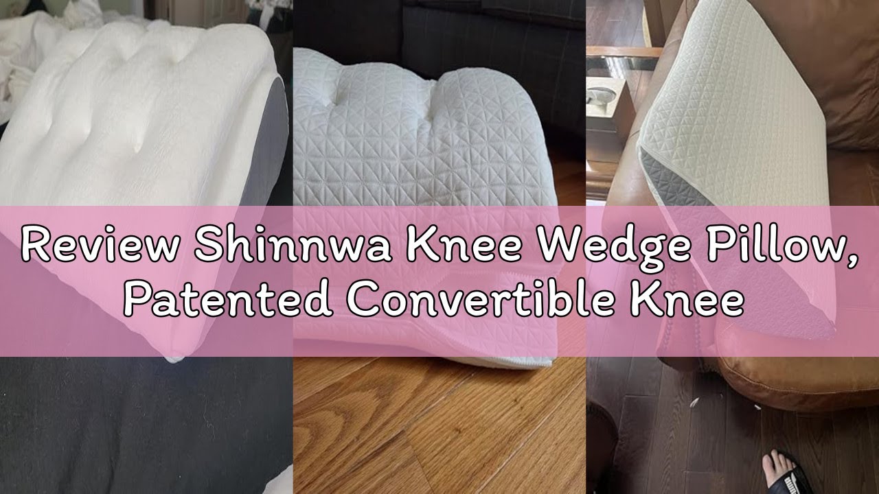 Review Shinnwa Knee Wedge Pillow, Patented Convertible Knee Pillow for Back Sleeping, Dual-Layer Mem