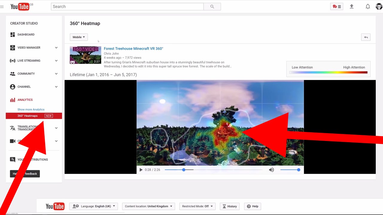 Understanding 360&deg; Heatmaps - YouTube Creator Studio Analytics