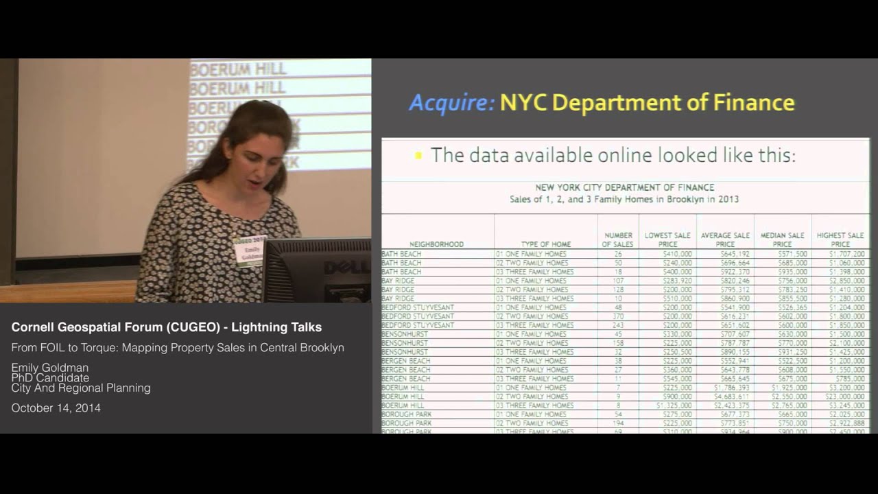 CUGEO2014 - From FOIL to Torque: Mapping Property Sales in Central Brookyly - Emily Goldman