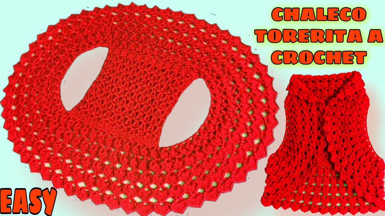 Chaleco torerita MIL PETÁLOS paso a paso CROCHET fácil