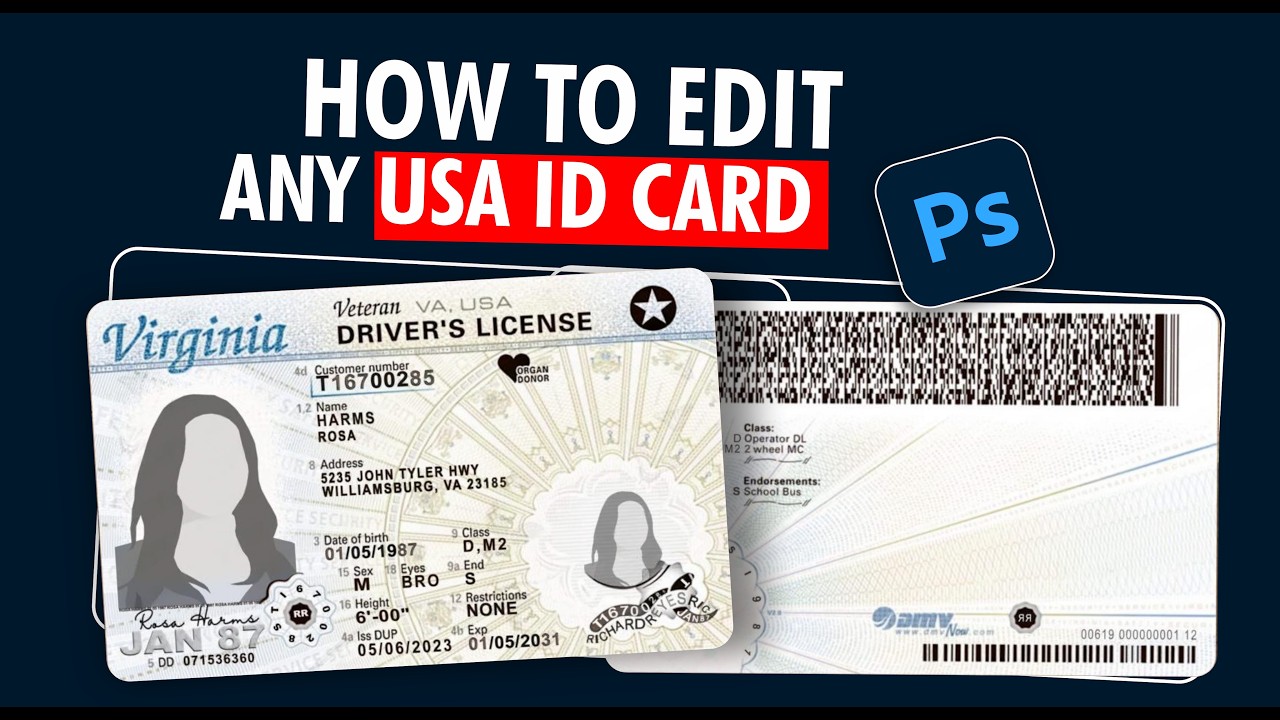HOW TO EDIT ANY ID CARD (Adobe Photoshop Tutorial)