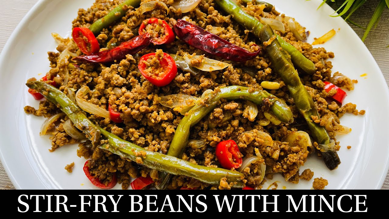 Stir-Fry Green Beans With Beef Mince Recipe | Beef Mince Recipe | Green Beans Recipe- By Natasha