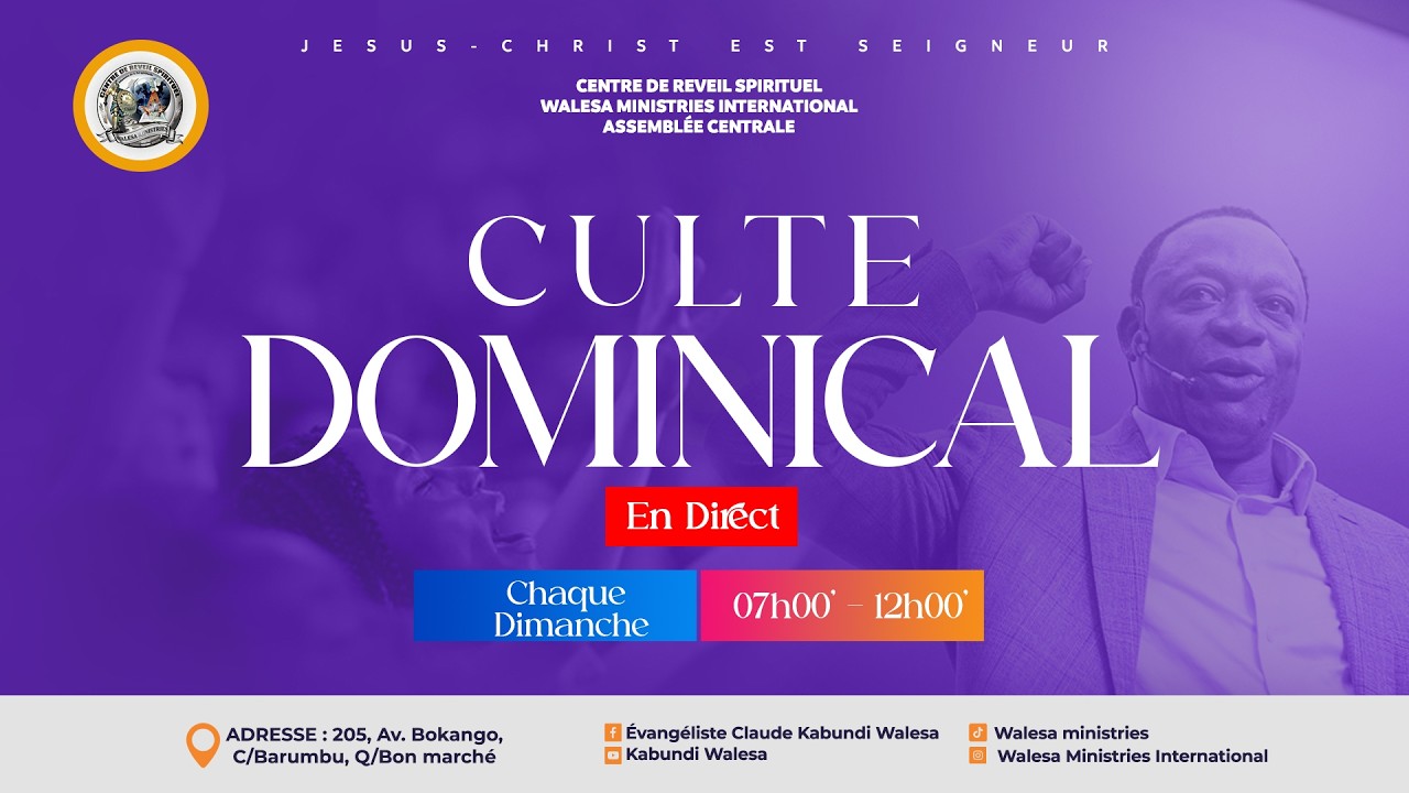 𝗱𝗶𝗿𝗲𝗰𝘁 : 𝗖𝗨𝗟𝗧𝗘 𝗗𝗨 𝗗𝗜𝗠𝗔𝗡𝗖𝗛𝗘 𝟭𝟱 𝗙𝗘𝗩𝗥𝗜𝗘𝗥 𝟮𝟬𝟮𝟲 (𝗘𝘃. 𝗖𝗟𝗔𝗨𝗗𝗘 𝗞𝗔𝗕𝗨𝗡𝗗𝗜 𝗪𝗔𝗟𝗘𝗦𝗔)