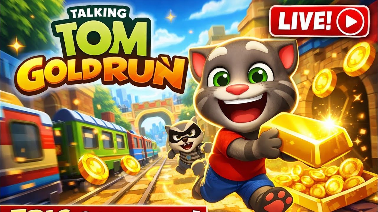 🔴 Live Talking Tom Gold Run - Crazy coin Rush challenge! #talkingtom#satisfying#funny#trending