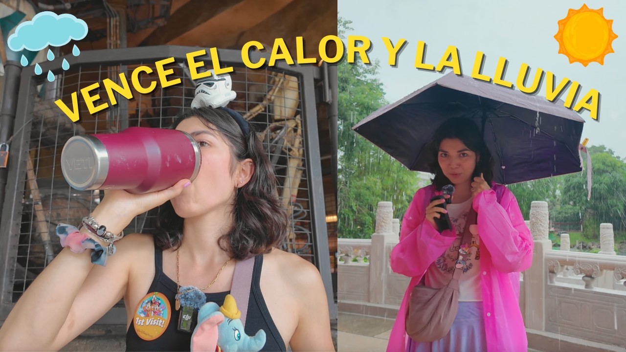 Como SOBREVIVIR y al CALOR y LLUVIA en los PARQUES?🥵⛈️ | 11 tips en Disney World
