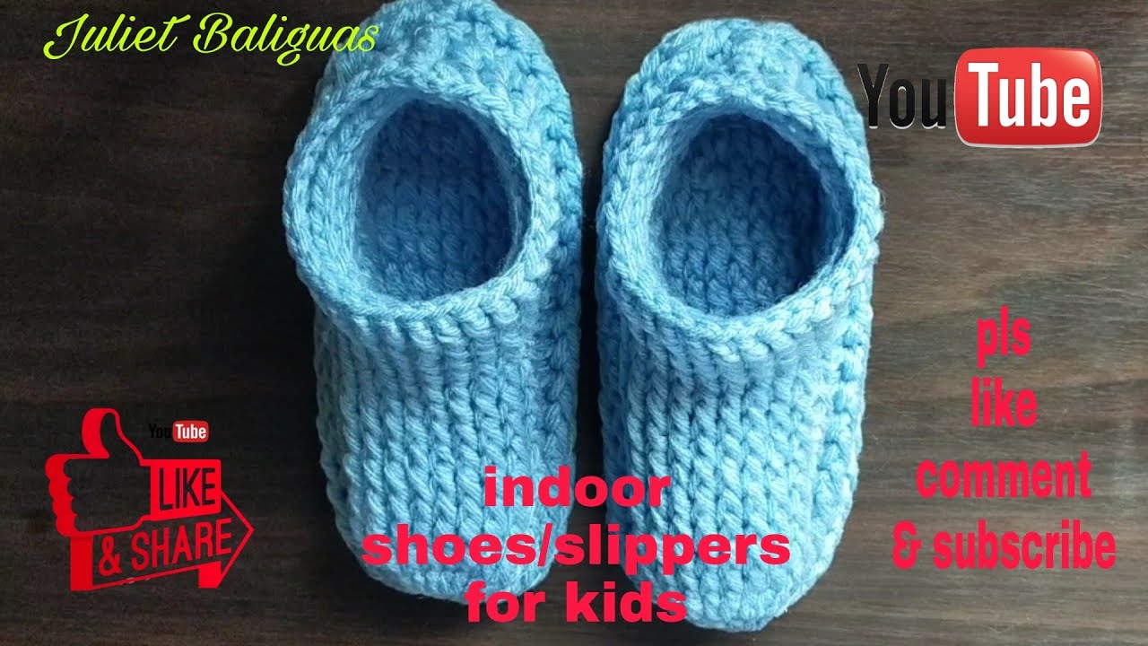 crochet indoor shoes/slippers for kids