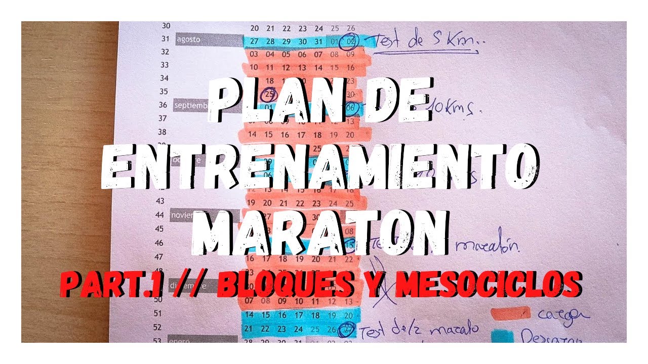 💥ENTRENAMIENTO para CORRER un MARATÓN 👟 // Bloques y mesociclos // parte 1 💥