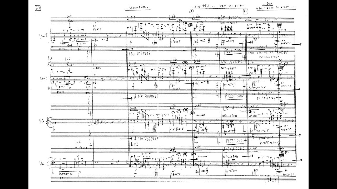 Luigi Nono - Fragmente-Stille, an Diotima (1979-80) per quartetto d'archi