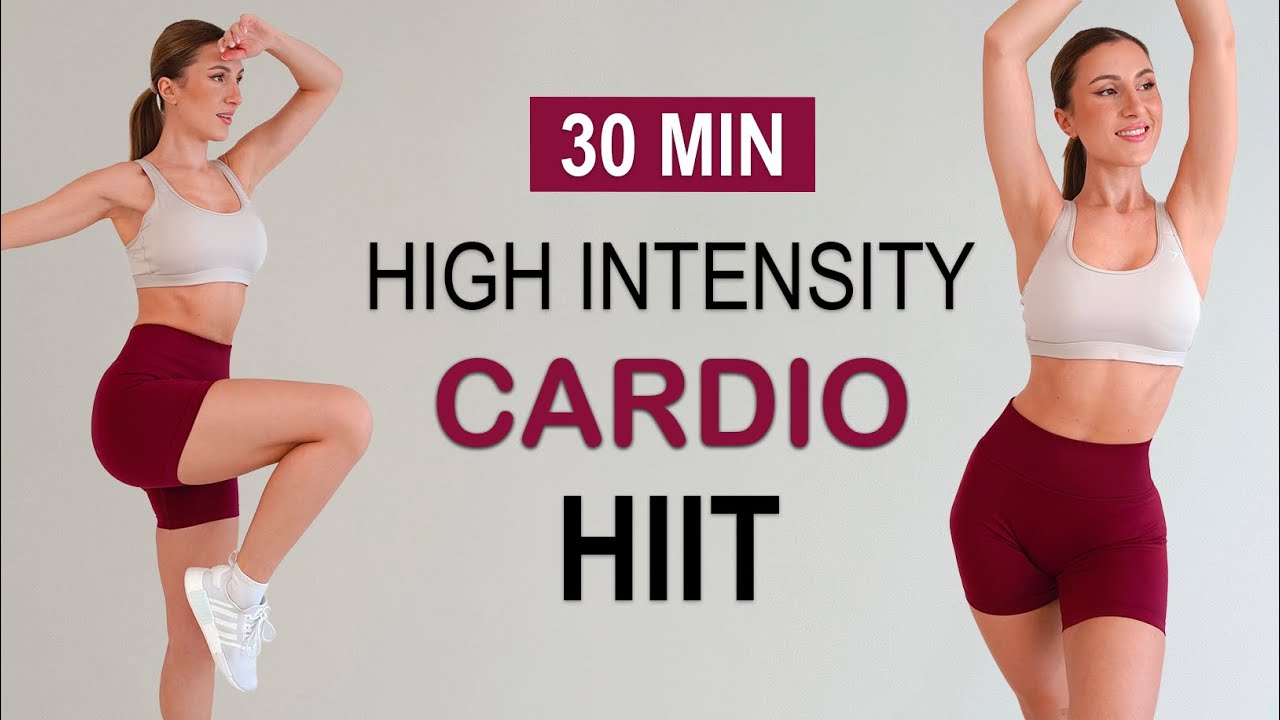 30 Min FULL BODY HIGH INTENSITY CARDIO X HIIT | Fat Burning | Super Sweaty, No Repeat, No Equipment