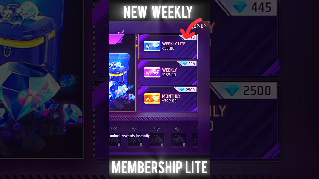 New Weekly Membership Lite 🎯😱ONLY IN 50₹ ✅🤯|| FF NEW EVENT✨|| #shorts #viral #freefire #freefiremax
