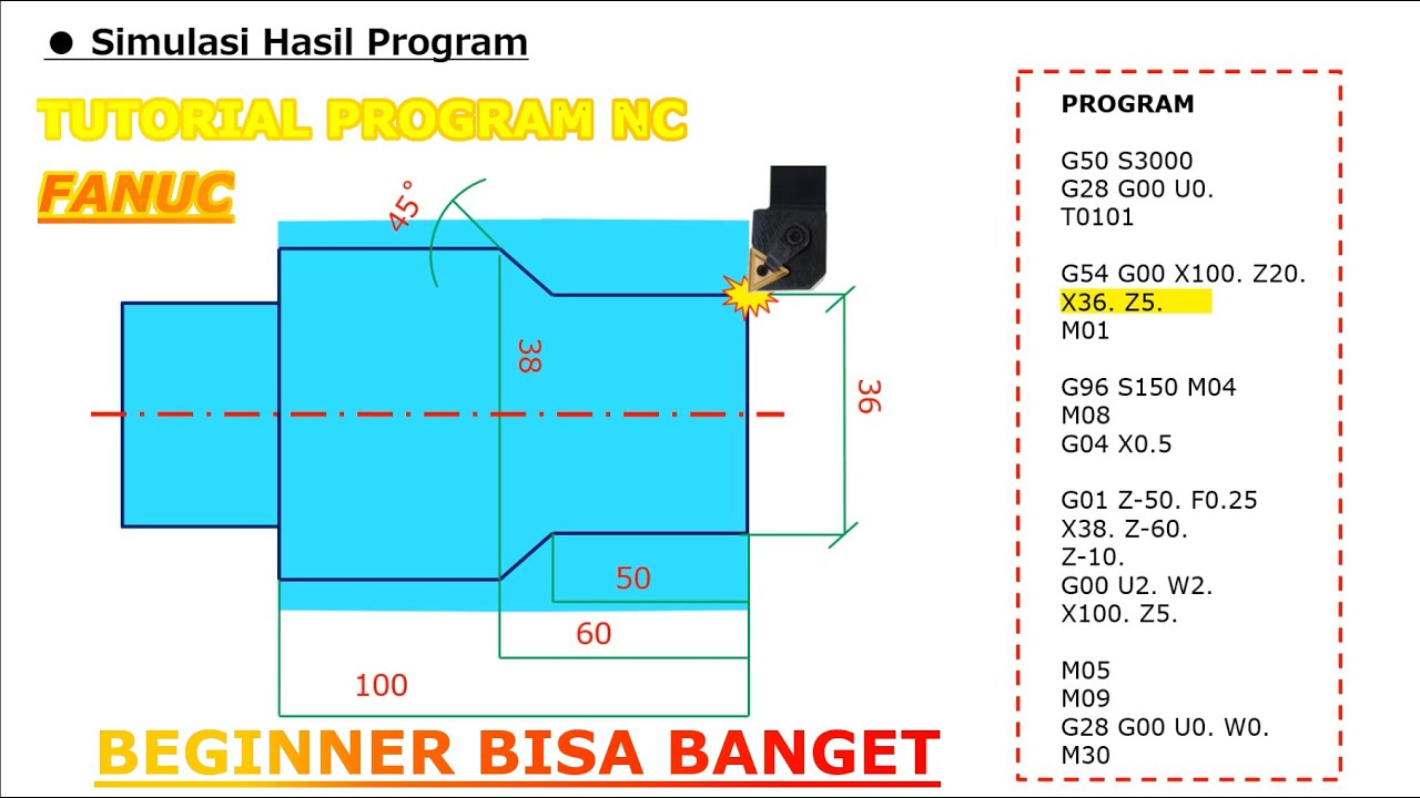 Tutorial Program NC BUBUT (Beginner)