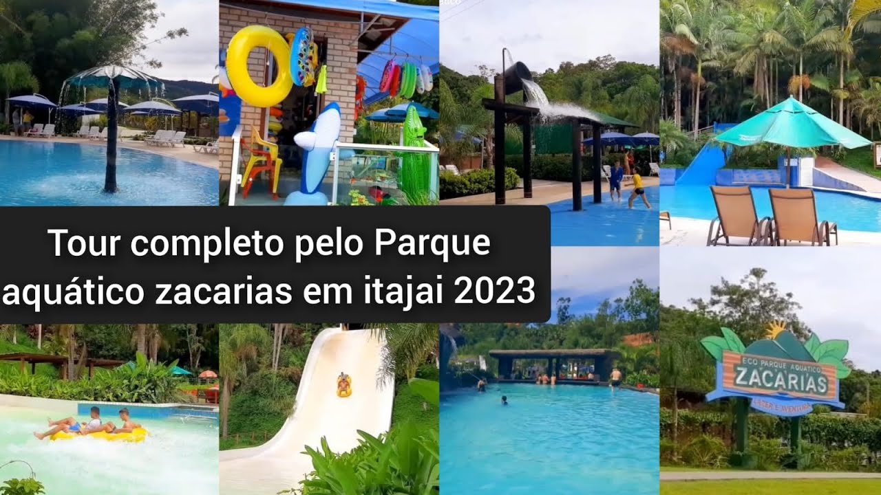 PARQUE AQUÁTICO ZACARIAS 2023 EM ITAJAI TOUR COMPLETO PELO PARQUE