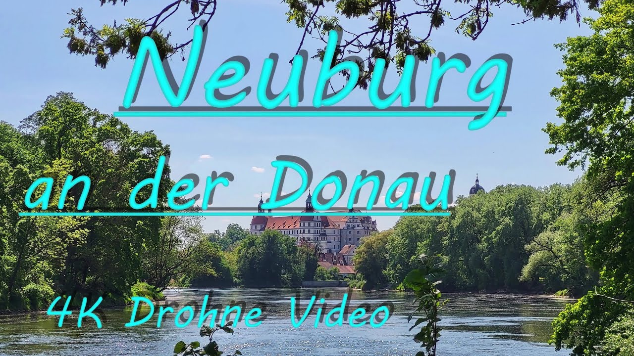 Malerische Ansicht von Neuburg an der Donau. 4K Drohne Video. Luftbild