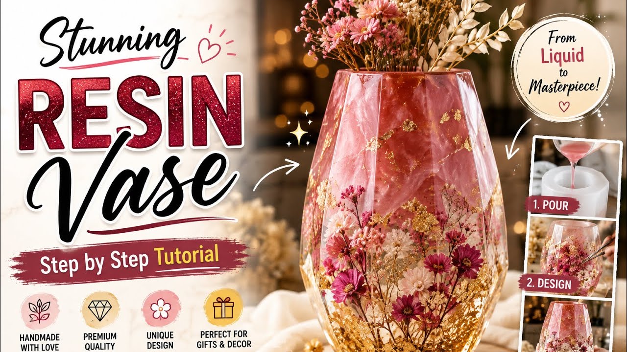 Handmade Epoxy Resin Vase | Full Process Video