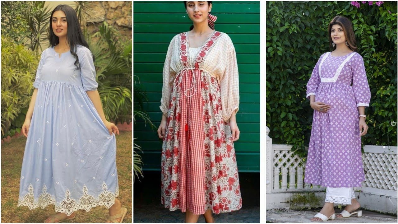 maternity dress for pregnant ladies|| pregnant women dress design