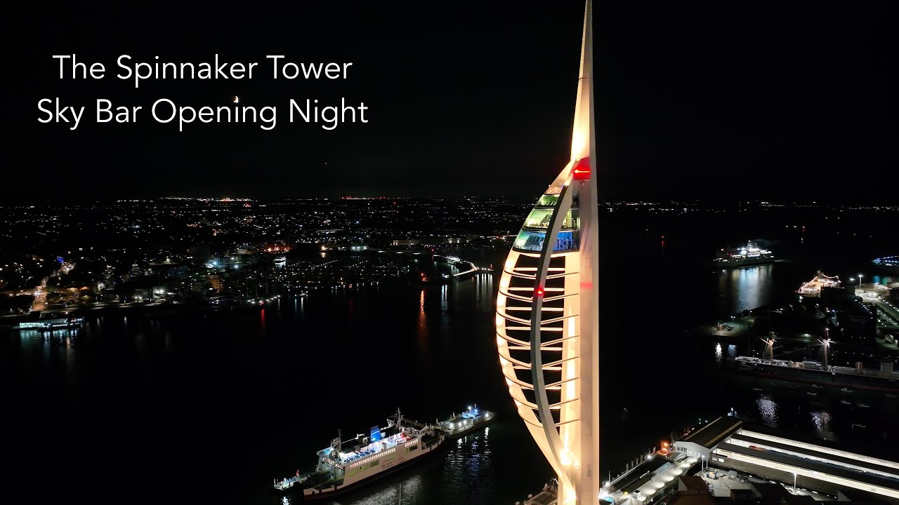 The Spinnaker Tower Portsmouth Sky Bar Opening Night 22/06/2023 - DJI Mavic 3 PRO Nightmode