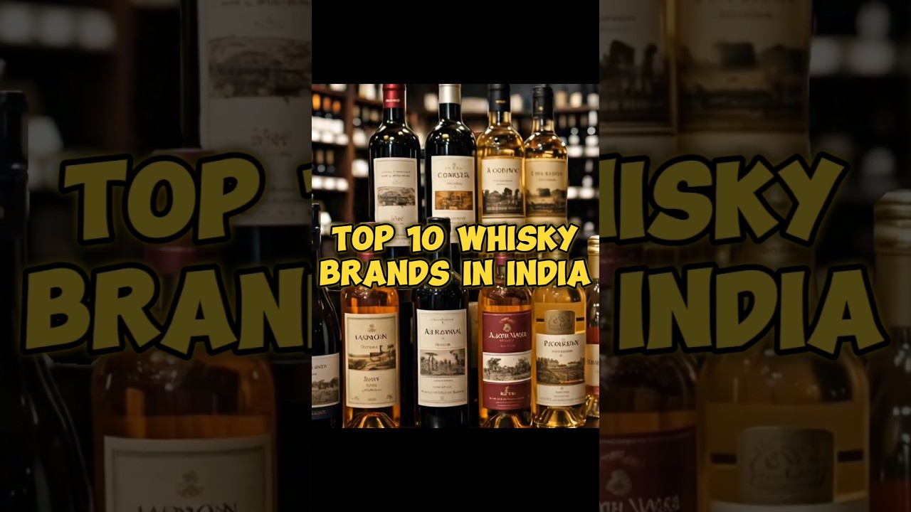 Top 10 Indian Whisky brands: From Premium Single Malts to Popular Blends#shorts