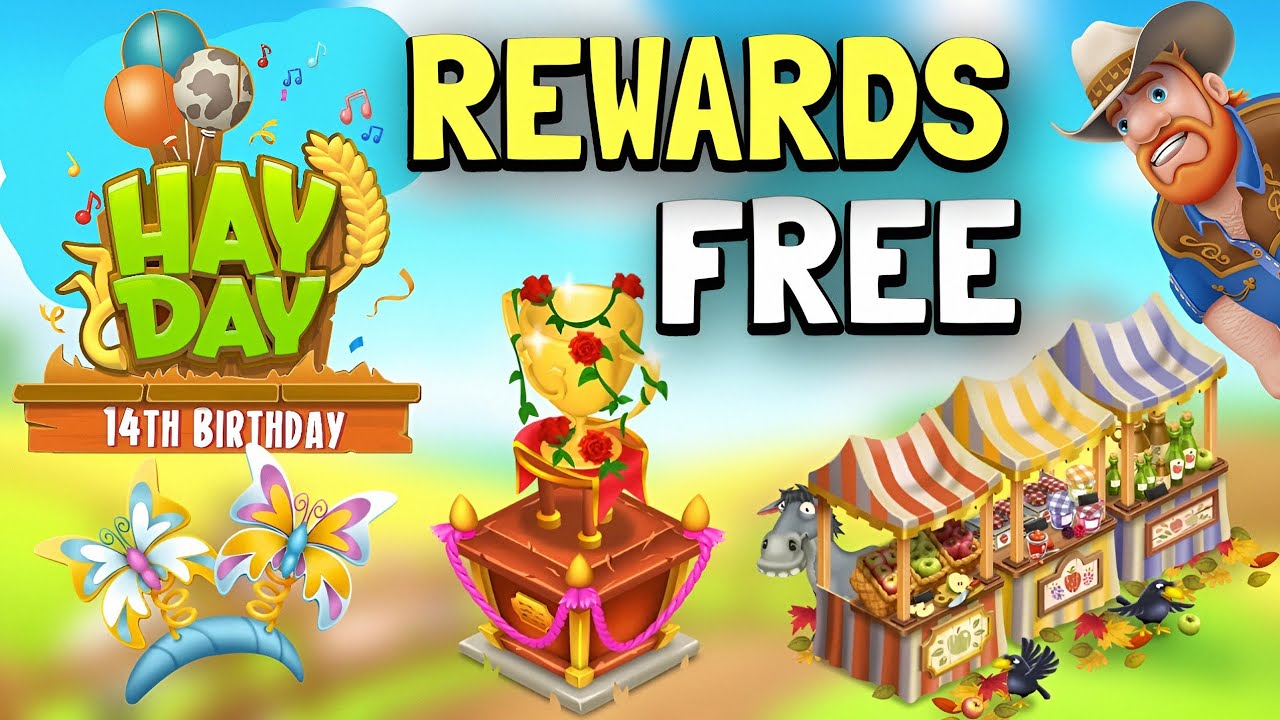 Выигрывайте БЕСПЛАТНЫЕ награды | Розыгрыш на день рождения Hay Day!
