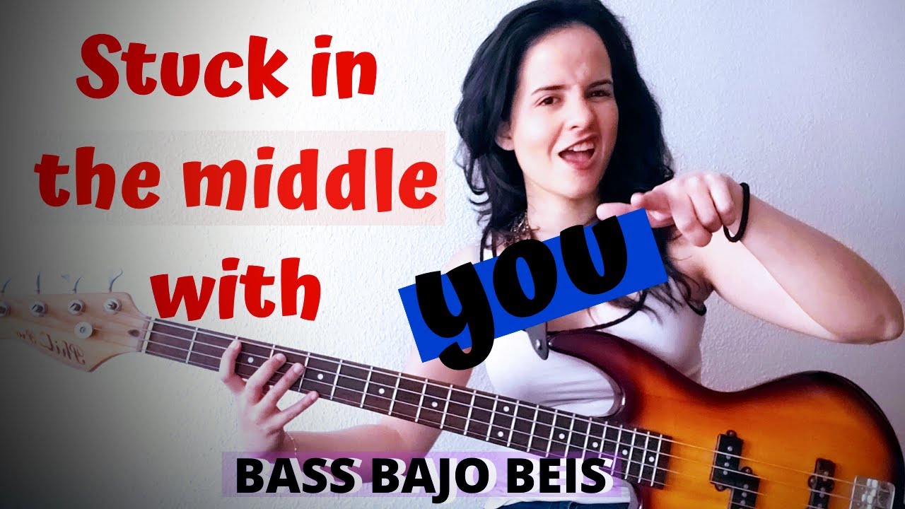 Bass cover - Stuck in the middle with you RECORDED with my FIRST BASS I've it since I was 15 OMG!