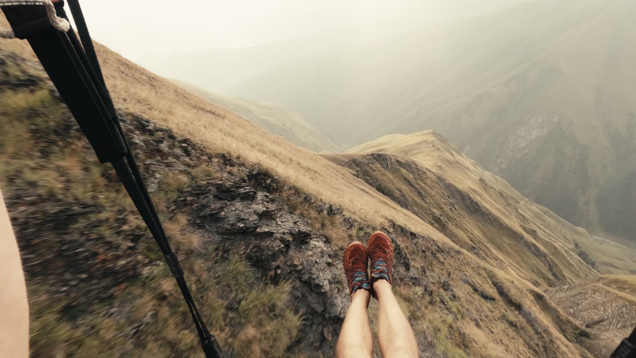 Speedflying wild mountains of Georgia, Eastern Europe, Part 1