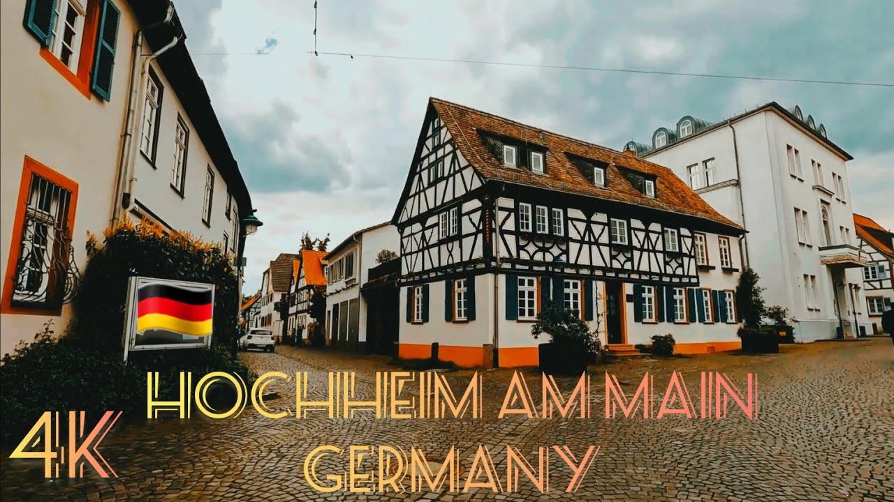 Walking in Germany, Hochheim am Main/Exploring the Main-Taunus District/ Walking Tour/UHD 4K 60 fps