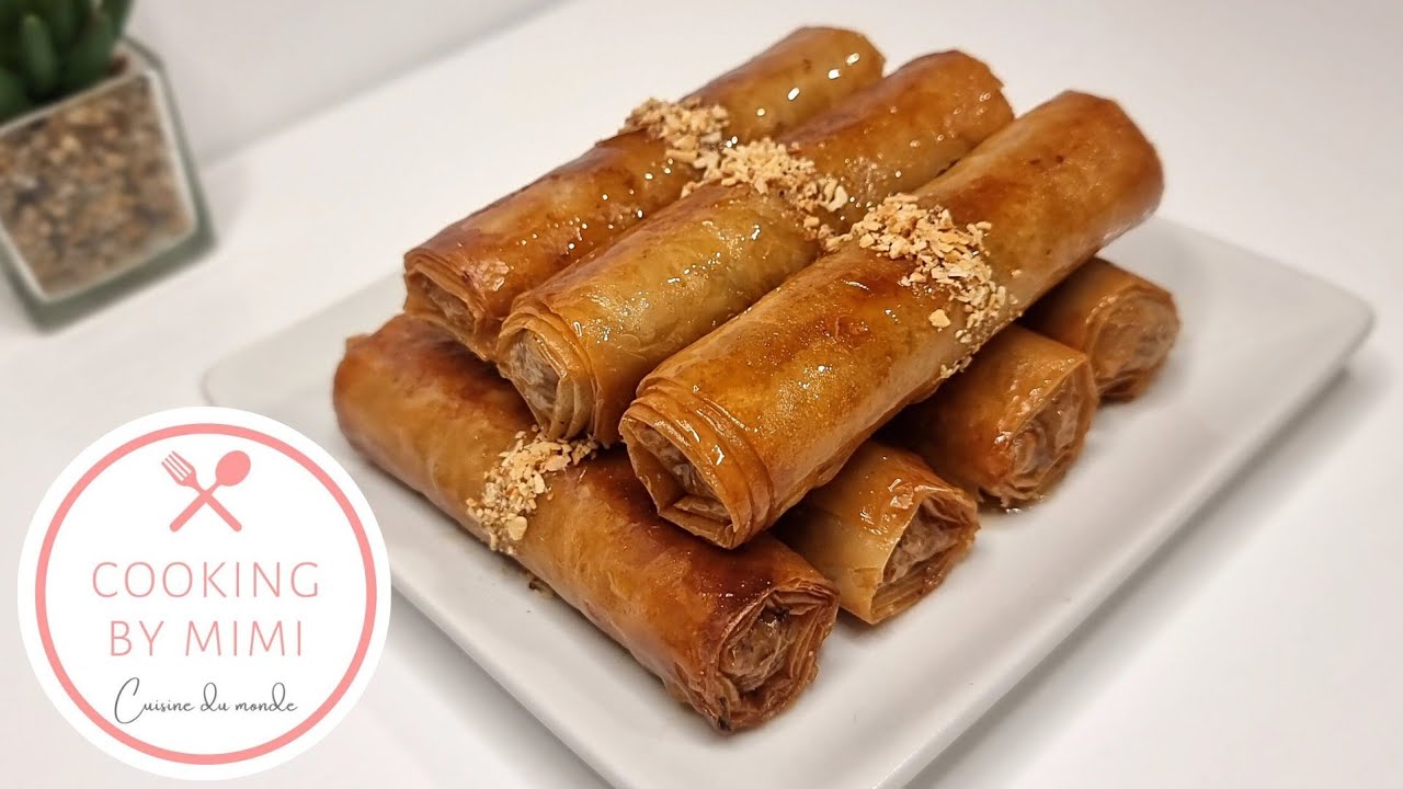 RECETTE FACILE DE CIGARES/BRIOUATES DE RIZ ET AMANDES CROUSTILLANTS😋