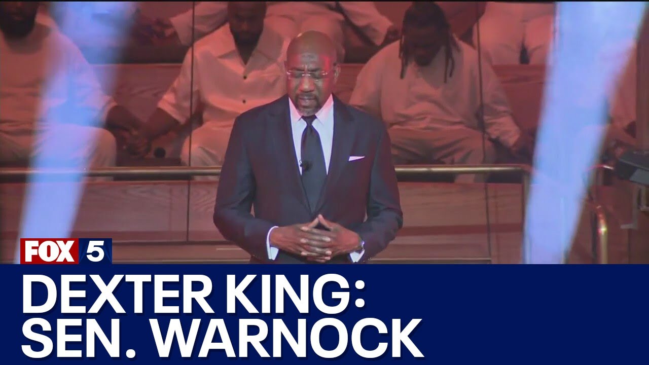 Sen. Raphael Warnock prays at Dexter King's funeral | FOX 5 News