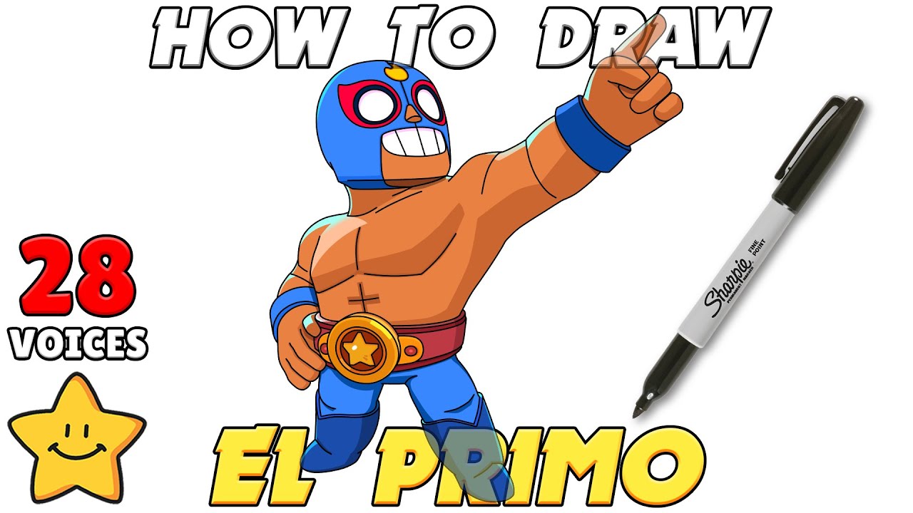 How To Draw EL PRIMO (Remodel) With All 28 Voice Lines | Brawl Stars