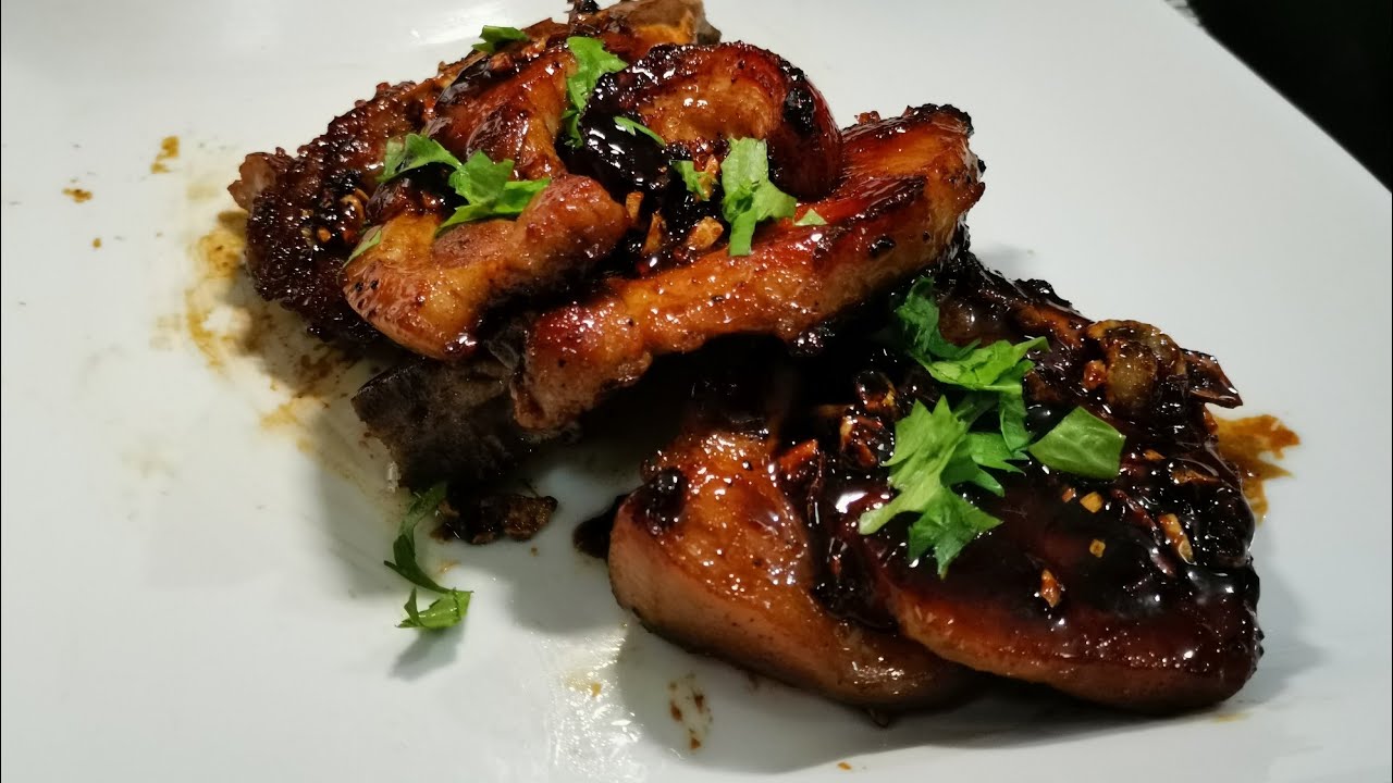 Honey garlic pork chops (Filipino style)