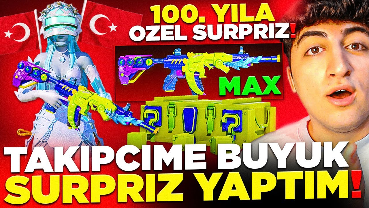 100. YILA ÖZEL TAKİPÇİME BÜYÜK SÜRPRİZ! 😲 HESABINA KERTENKELE M416 YI ÇIKARIP FULLEDİM! -PUBG Mobile