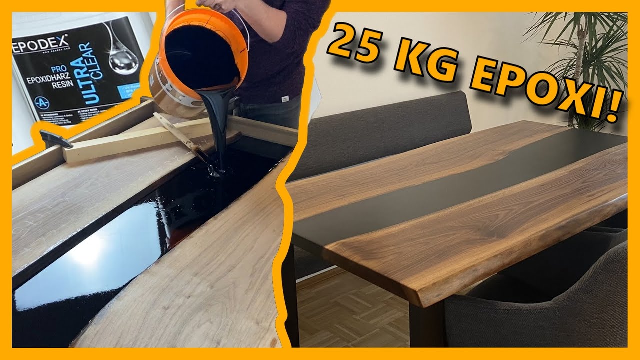 Epoxi Asztal Készítése I 25 kg Műgyanta Öntése I Rivertable
